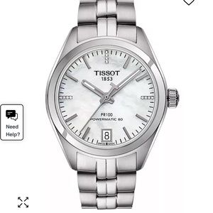 Women Swiss Automatic PR 100 Powermatic 80 Diamond Accent Stain.Steel Watch 33mm